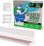 ALITAIYI Schwallschutzleiste Dusche Selbstklebend, Wasserstopper Schwallschutzleiste Dusche Silikon, Duschwasserstop, Hochwertige Selbstklebend Schwallschutzleiste (Transparent, 0.85M)