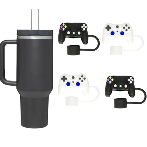 Easter Basket Stuffers Gifts for Teens Boys Mens, Gaming Straw Cover Cap for Stanley Cup 30 40oz Fit 10mm Straws, Toppers for Stanley Cup Accessories