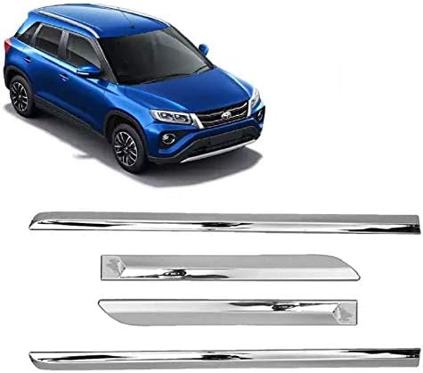 Empica Full Chrome Car Side Cladding Door Beading Protective Garnish Moulding Compatible with Toyota Urban Cruiser (Set of 4 Pcs, Silver)