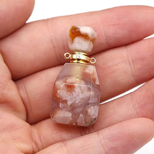 Charme bouteille parfum en quartz naturel et améthyste taillée - 7