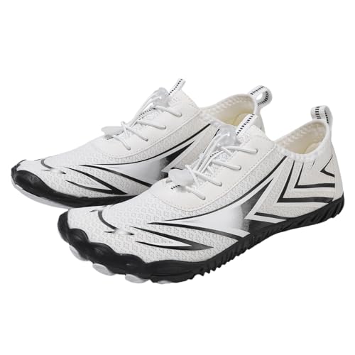 Feggormkicc Grounded Footwear Hike Barefoot Shoes Wide Toe Box Shoes Women Walking Unisex Fashion Sneakers Zero Drop Slip on Hiking Barefoot Quick Dry Lightweight Comfortable Breathable White