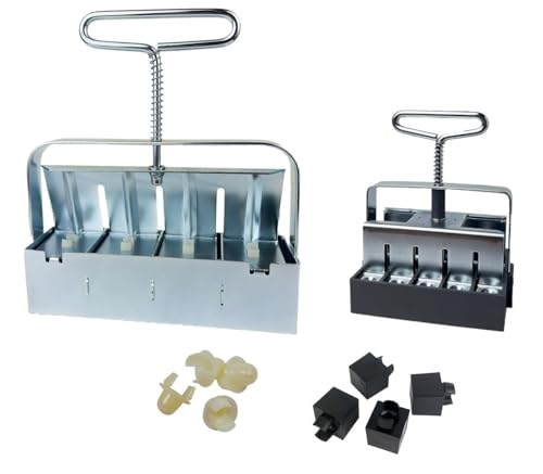 Authentic Ladbrooke Soil Block Maker 4-Pc. Basics Nesting Set - Includes Mini 4, Micro 20, Cubic Inserts, Seed Pins. Made in England
