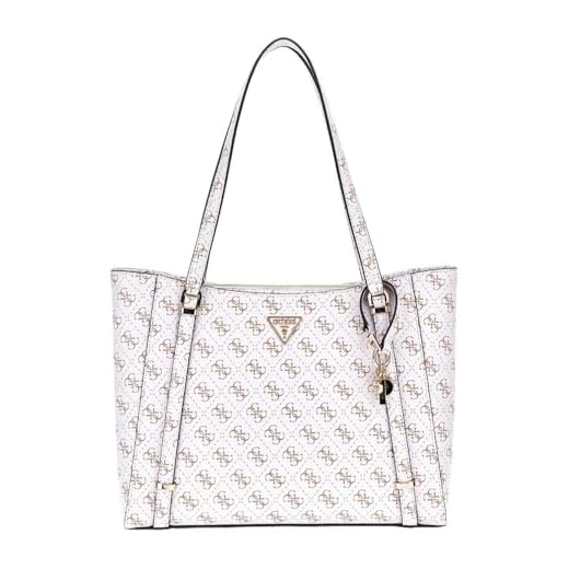 GUESS Eco Erica Elite Tote Bag Cream Logo