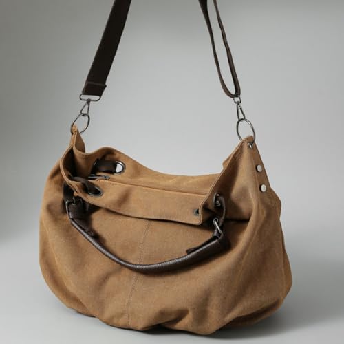 Sac tote en toile kowaku à fermeture éclair sûre et poignées multiples intégrées