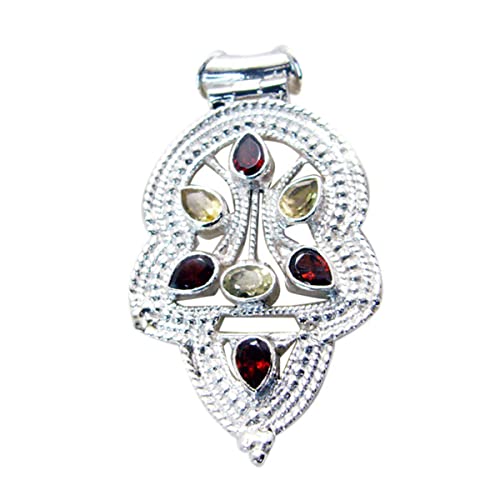 Pendentif multi en argent 925 avec sertissage lunette élégant pour femme
