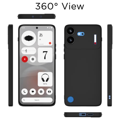 Image of Outlouders Back Cover for Nothing Phone 4b 5G | Camera Protection | Durable Soft Matte Silicone Bumper Case (Black)