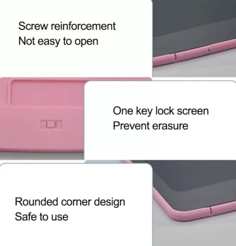 Image of LCD Writing Tablet 12 Inch, Erasable Doodle Board Writing Board for Kids, Colorful Drawing Tablet Handwriting Sketch Pad Learning Toy, Christmas Birthday Gift for Boys Girls 3+ (Pink)
