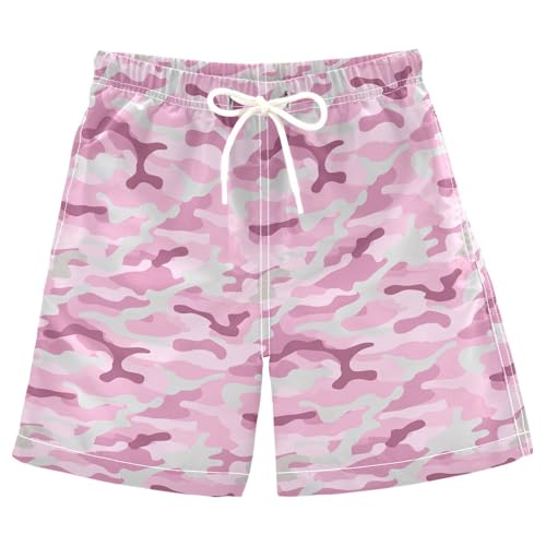 JUNZAN Silver Gray Boys Swim Trunks Toddler Swimming Trunks for Boy Beach Swim Shorts Camo