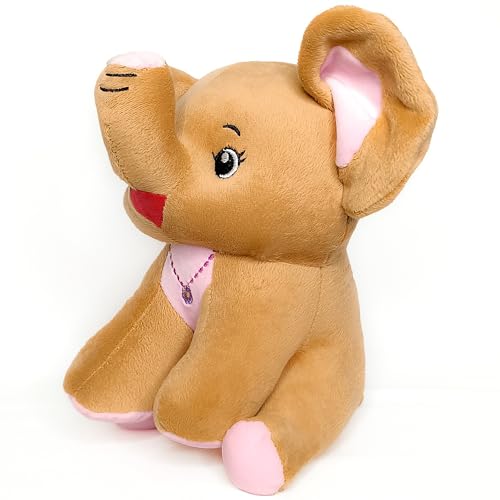 Image of Storescent Soft Toys for Kids - Stuffed Animal Plush Soft Toy for Boys & Girls | Plushie Toy Brown Elephant