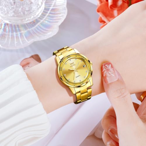 Image of OPK Wacthes for Women Bracelet Dress Easy to Read Stainless Steel Ladies Watches for Female Small Watch Waterproof Luminous Date
