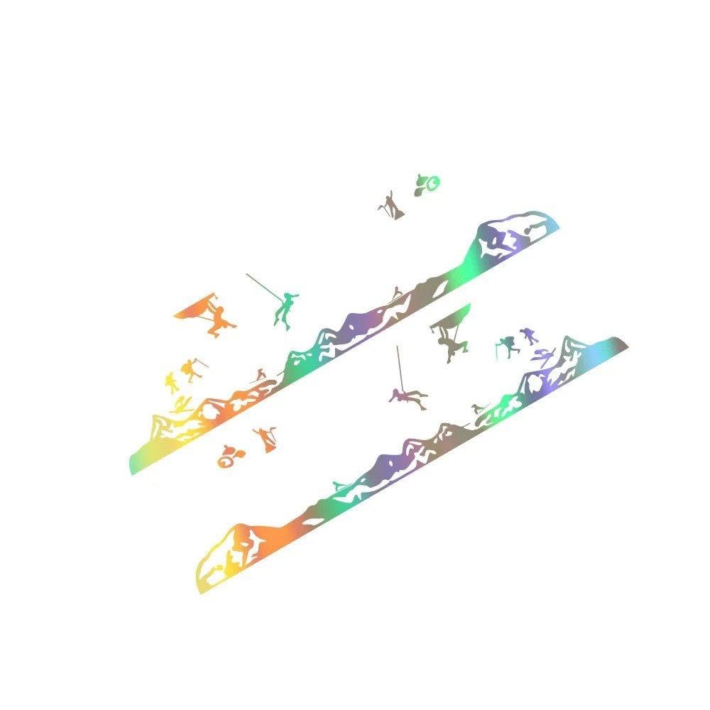 Pickup Side Stickers Truck Mountain Edition Decor Decals(Colorful Laser)