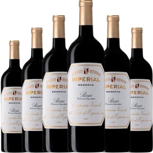Cune Imperial Reserva Vino Tinto Español con Notas de Fruta Madura, Especias y Roble, Ideal para Maridar con Carnes, Guisos y Platos Tradicionales| 6 botellas