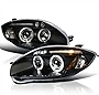 SPEC-D TUNING LED Black Projector Headlights Compatible with 2006-2008 Mitsubishi Eclipse, 2009-2011 Mitsubishi Eclipse, Left + Right Pair Headlamps Assembly