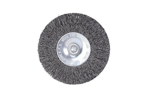 Image of Century Drill & Tool 76423 2.5 inch Durable Fine Crimped Radial Wire Brush, 1 /4 inch Drill Shank, 4,500 RPM - Ideal for Rust /Paint Removal, Deburring, & More