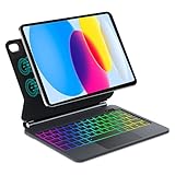 iPad 11. 2025 Étui Clavier - Uniquement compatible avec iPad 11eme A16 2025/ iPad 10eme Génération 2022 10,9 Pouces (Modèle n°. A2696, A2757, A2777).
