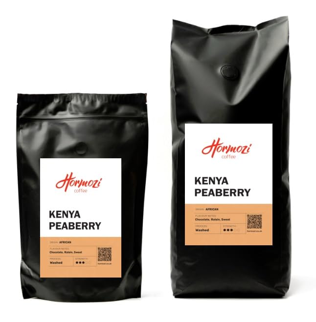 6KG Wholesale Kenya Peaberry Freshly Roasted Coffee Whole Beans or Ground Arabica (Fine Ground – Dark Roast)