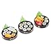F Fityle 3pcs 1/6 Miniatures Dollhouse Sushi Japonais Vif - Assiette Ronde