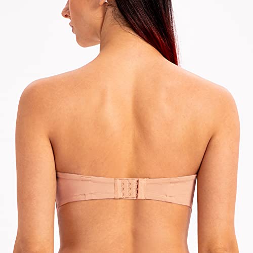 Image of MELENECA Women's Stay Put Padded Cup with Lift Underwire Push Up Strapless Bras