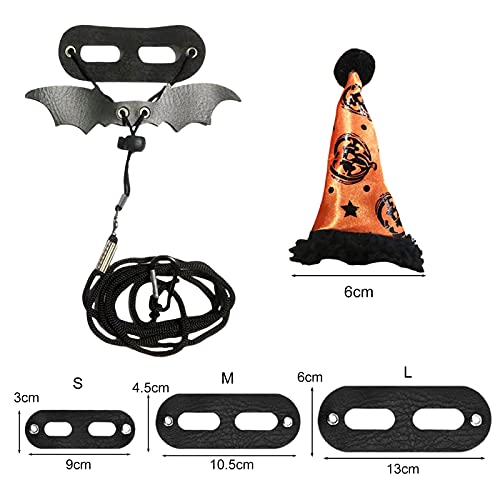 Angel3292 Halloween Supplies 1 Set Bearded Dragon Harness Adjustable Traction Tool Halloween Lizard Faux Leather Traction Rope Small Animal Supplies Lizard Harness Skin-Friendly For Halloween #TOP3