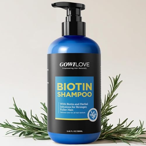99% Pure Biotin Shampoo for 3X Thicker, Fuller Hair Growth, 80% Less Hair Loss w/Thuja Extract, Batana & Noni Fruit Oil Hair Care for Deep Nourishing,Rosemary Dandruff Treatment for Men Women,9.46oz