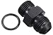 ICT Billet -6AN Flare to 8 Oring ORB Male Fuel Pump Rail Adapter Fitting Flare Hose Plumbing Oil Straight Thread Regulator Port Fluid End Black Anodized F06AN08OR
