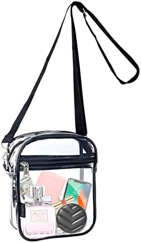 KETIEE Clear Crossbody Bag, Stadium Approved Clear Purse Bag for Concerts Sports Events Festivals