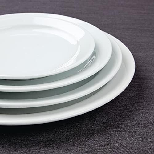 Olympia CF362 Athena Hotelware Narrow Rimmed Plate - 205mm 8" (Box 12), White