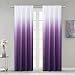 Dainty Home Shades 2-Window Panel Rod Pocket Set, 40 by 84-Inch, Purple