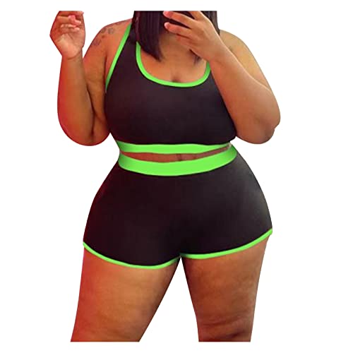 Ensemble de maillot de bain bandeau pour femme en tissu premium noir résistant au chlore 3XL