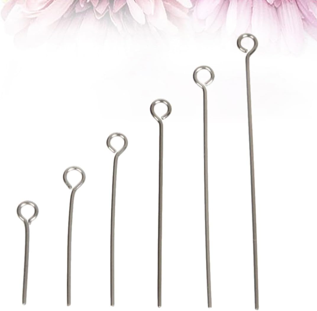 1200pcs Stainless Steel Open Eye Pins, Jewelry Making Set