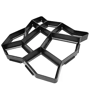 LifeMaster Garden Stone Walk Maker Mould DIY Pavement Concrete Mold Driveway Paving Brick Patio Mold (Irregular 43x43 CM)