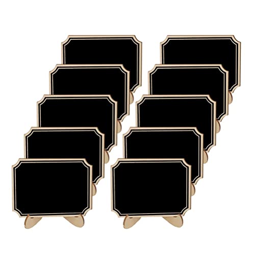 Image of CVANU Chalkboard Stand Wooden Place Card Name Blackboard Table Number Price (MDF Chalkboard 15 Pc 2)