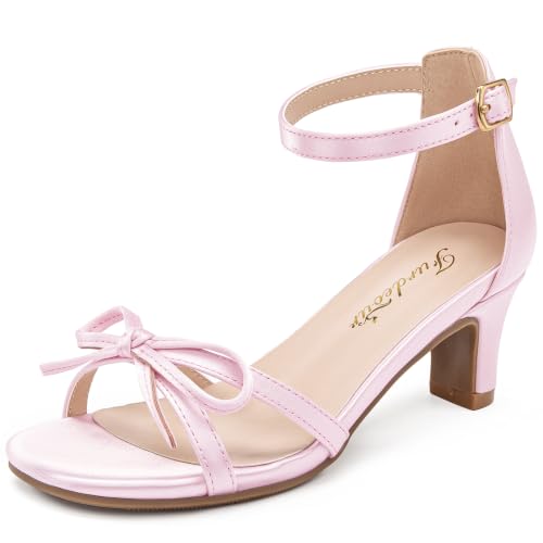 Image of Furdeour Heels for Girls Dress Shoes Bow Sansals Flower Girl Big Kids Teen