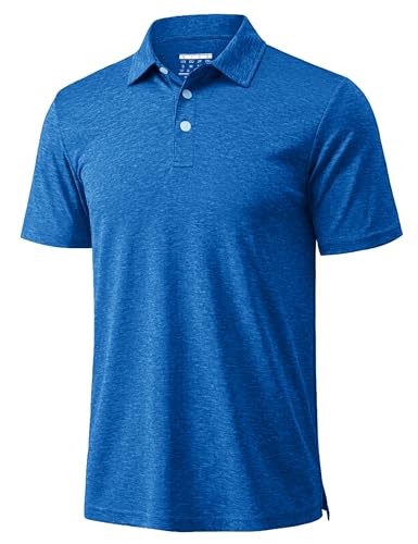 Image of MAGCOMSEN Men's Short-Sleeve Polo,Golf Shirts for Men 3-Button Moisture Wicking,Athletic Casual Collared T-Shirt