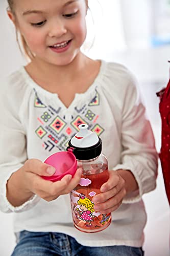 Emsa Kinder-Trinkflasche 518122 | 400 ml | Kids Princess | Sicherheitsverschluss | 100 % dicht | BPA frei | hygienisch | Tritan, 1 Stück (1er Pack), Prinzessin