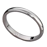 2 MM 4 MM Stainless Steel Ring Jewel Roman Numerals Stackable High Polish Plain Dome Tarnish Resistant Comfort Fit Ring Wedding Band Size 3-15 (2mm - Silver, 15)