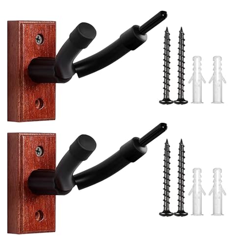 Colgador de pared para violín, montaje en nogal macizo, soporte de madera resistente, soporte acolchado protector con gancho de integrado, estante de exhibición profesional para el hogar, aula