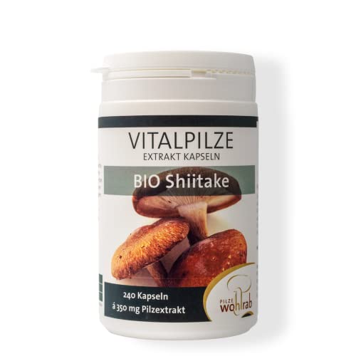 Pilze Wohlrab Shiitake Pilze BIO Extrakt Kapseln 240 Kapseln, 1 Dose