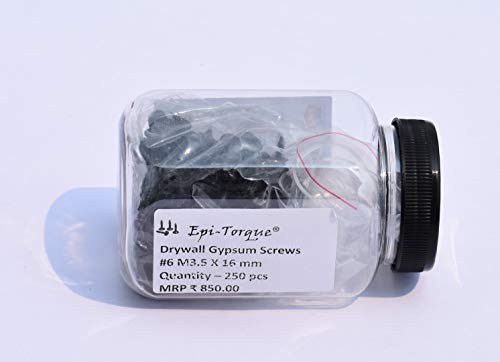 Image of Drywall Gypsum Black Screw Sharp Point Size #6 M3.5 X 16mm (Pack of 250 Pcs)