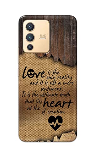 Image of PRINTFIDAA Love is The Only Reality and It is Not Mere Sentiment Printed Designer Hard Case for Vivo V23 5G Back Cover -(e) RPM1010