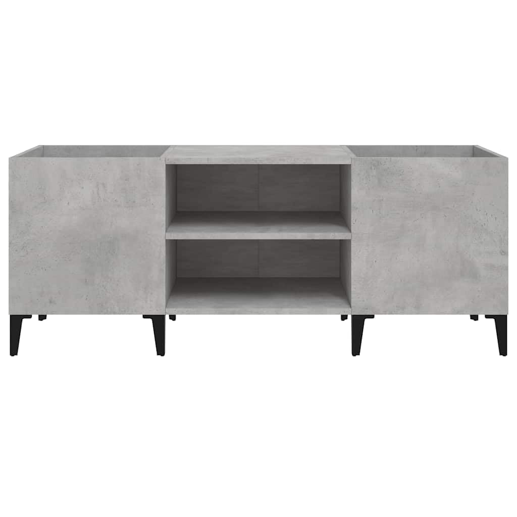 Armadietto per dischi in vinile, 121 x 38 x 48 cm, in legno con gambe in metallo, per LP e dischi in vinile, utilizzabile come mobile per TV o ausilio