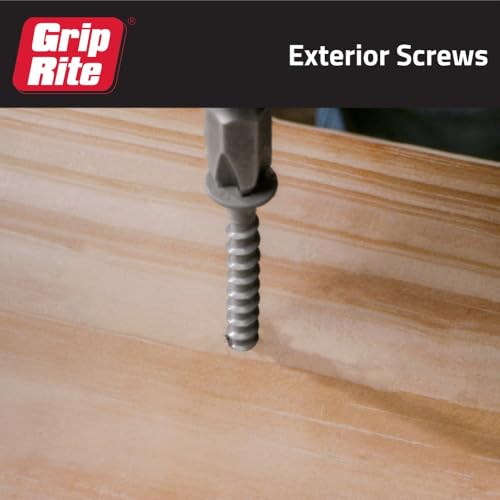 grip-rite ptn4s1 pg10 polymer coated 10 x 4 coarse thread deck screw gray 1lb box