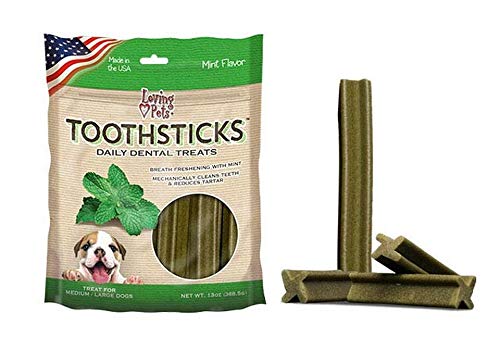 Loving Pets 5053 13 Oz Dental Stix Fresh Breath Mint Recipe For Dogs, Large #TOP2