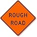 SmartSign 24 x 24 inch â€œRough Roadâ€ MUTCD-Compliant Metal Sign, 80 mil Aluminum, 3M Laminated Engineer Grade Reflective Material, Black and Orange