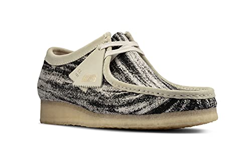 CLARKS ORIGINALS Wallabee Boots Black Natural Fabr