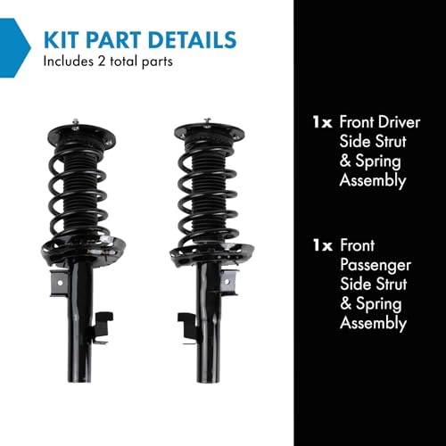 Image of TRQ Front Strut and Spring Assembly Set 2 Piece | For 2011-2019 Volvo S60 15-19 V60