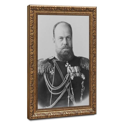 Impression sur toile d'Alexandre III de Russie 30x45 cm pour la décoration d'un salon