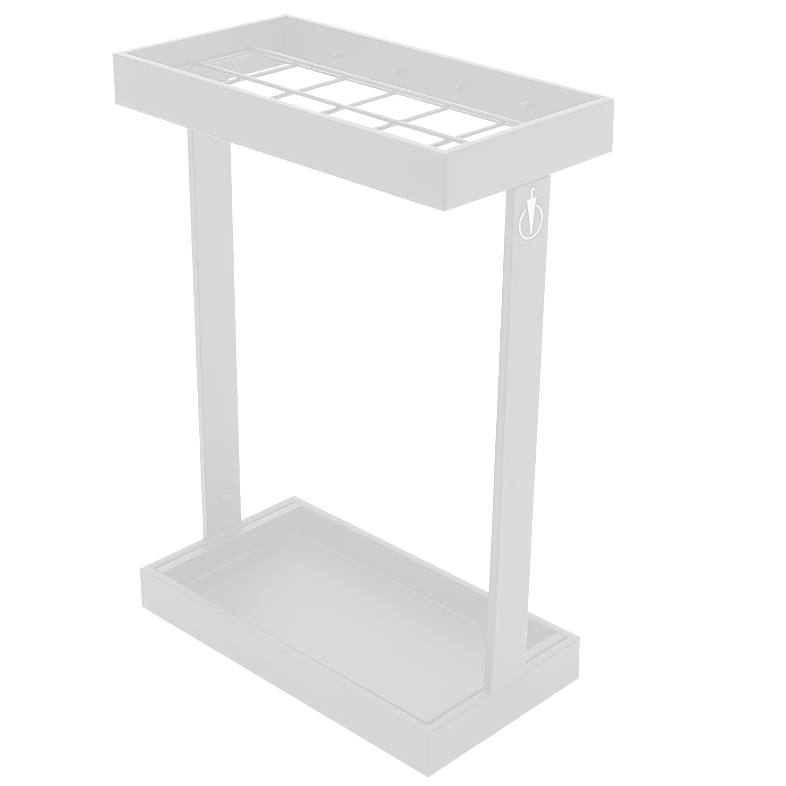Porte-parapluie pour entrée de couloir blanc de bureau et commerce à 12 cases
