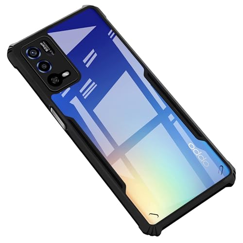 Image of Zapcase Back Case Cover for Oppo A55 4G | Compatible for Oppo A55 4G Back Case Cover | 360 Degree Protection Back Cover | Clear Case with Camera Protection | (TPU + PC | Matte Black)