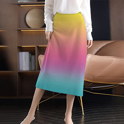 Bathing Suit With Skirt Elastic Waisted Split Thigh Rib Knit Long Maxi Bodycon Pencil Skirt Warm Plaid Skirt Set #TOP2